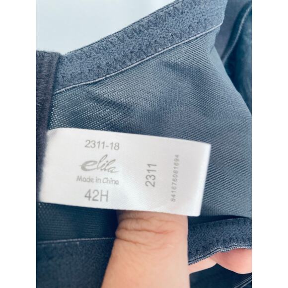 Elila Bra Full Coverage Stretch Lace Gray 42H - Picture 6 of 11